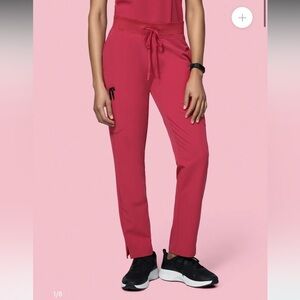 Women’s 9 Pocket Cargo Scrub Pants Deep Rose - XS / Regular